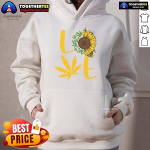 Alternative view of Funny Love Weed Sunflower Love Cannabis T-Shirt