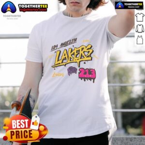 Official Los Angeles Lakers Mitchell And Ness Slap T-Shirt