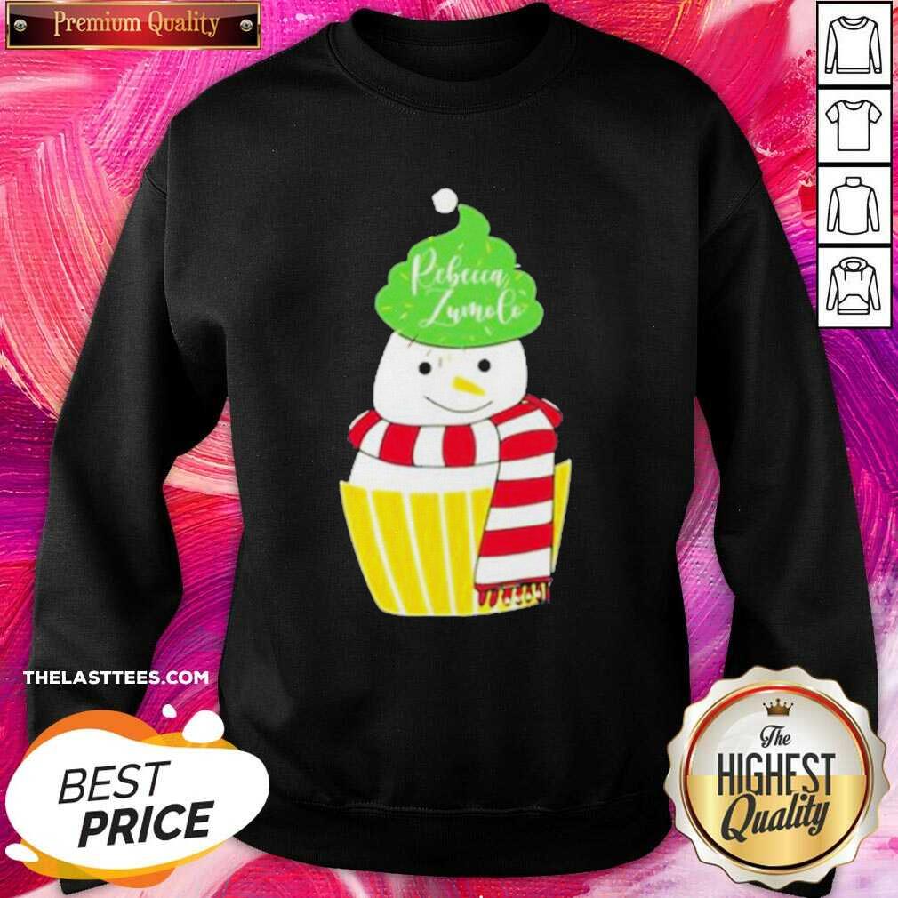 Pretty Rebecca Zamolo Merch Snowman Holiday Shirt - Image 4