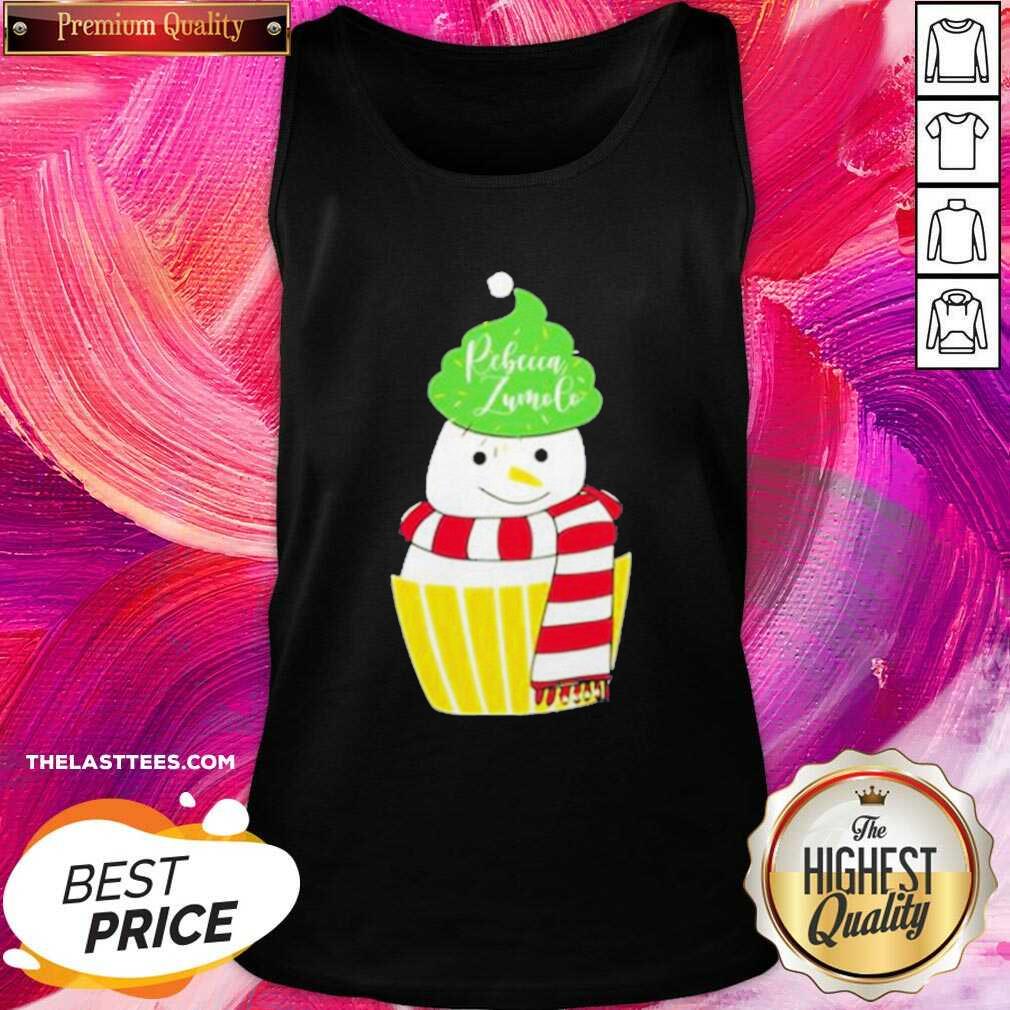 Pretty Rebecca Zamolo Merch Snowman Holiday Shirt - Image 3