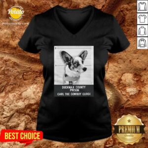 Alternative view of Duckman County Prison Carl The Cowboy Corgi T-shirt