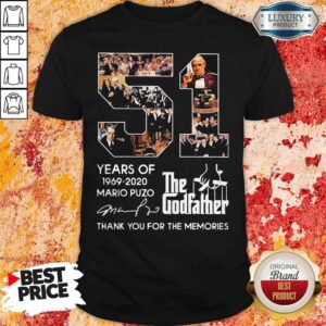 51 Years Of The Godfather 1969-2020 Mario Puzo Signature Shirt