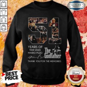 Alternative view of 51 Years Of The Godfather 1969-2020 Mario Puzo Signature Shirt