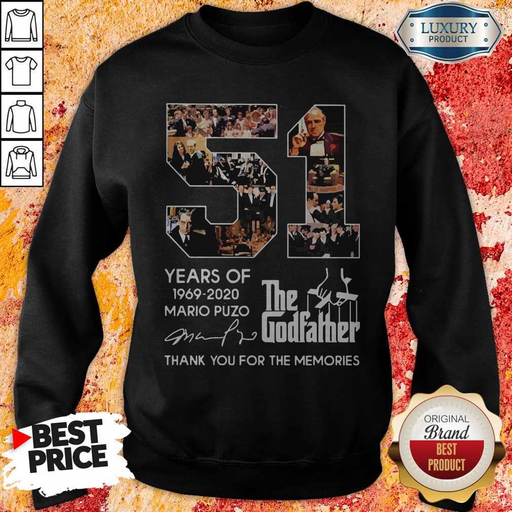51 Years Of The Godfather 1969-2020 Mario Puzo Signature Shirt - Image 2