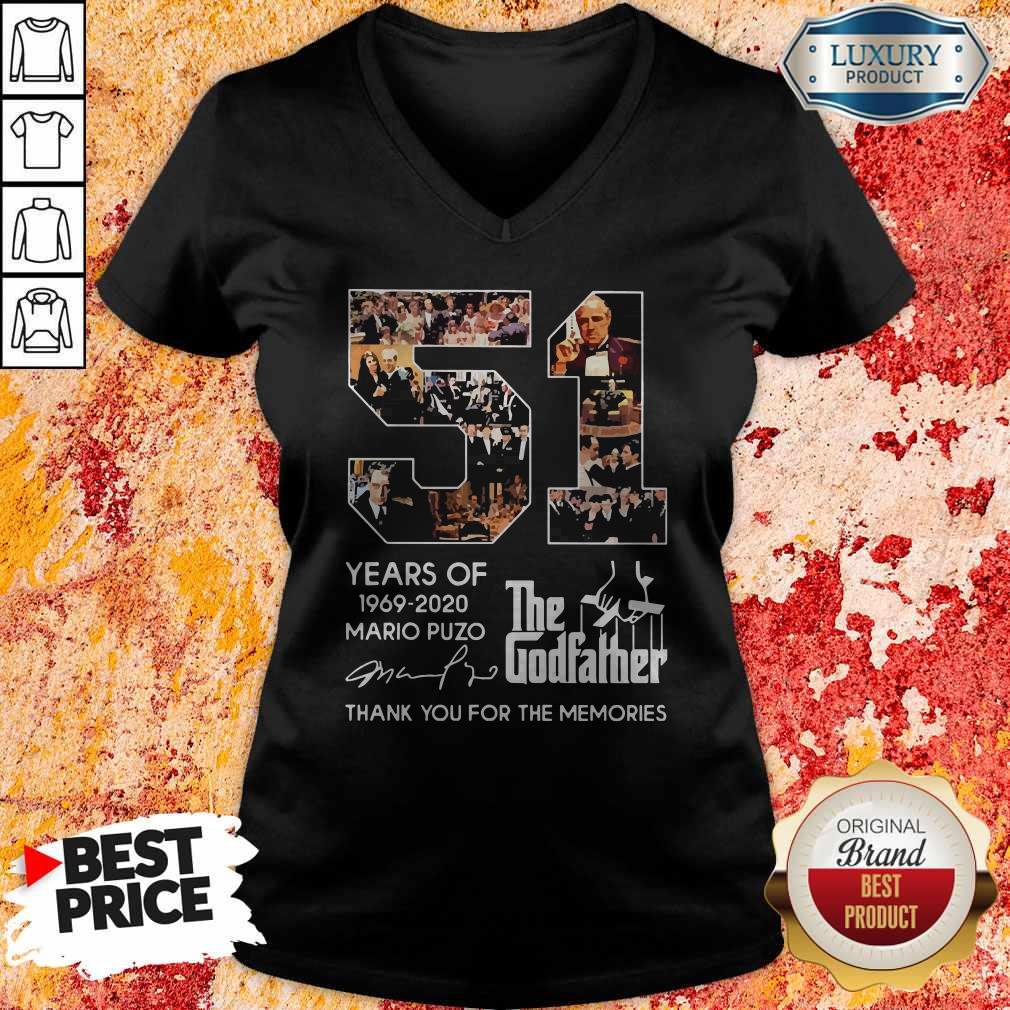 51 Years Of The Godfather 1969-2020 Mario Puzo Signature Shirt - Image 3