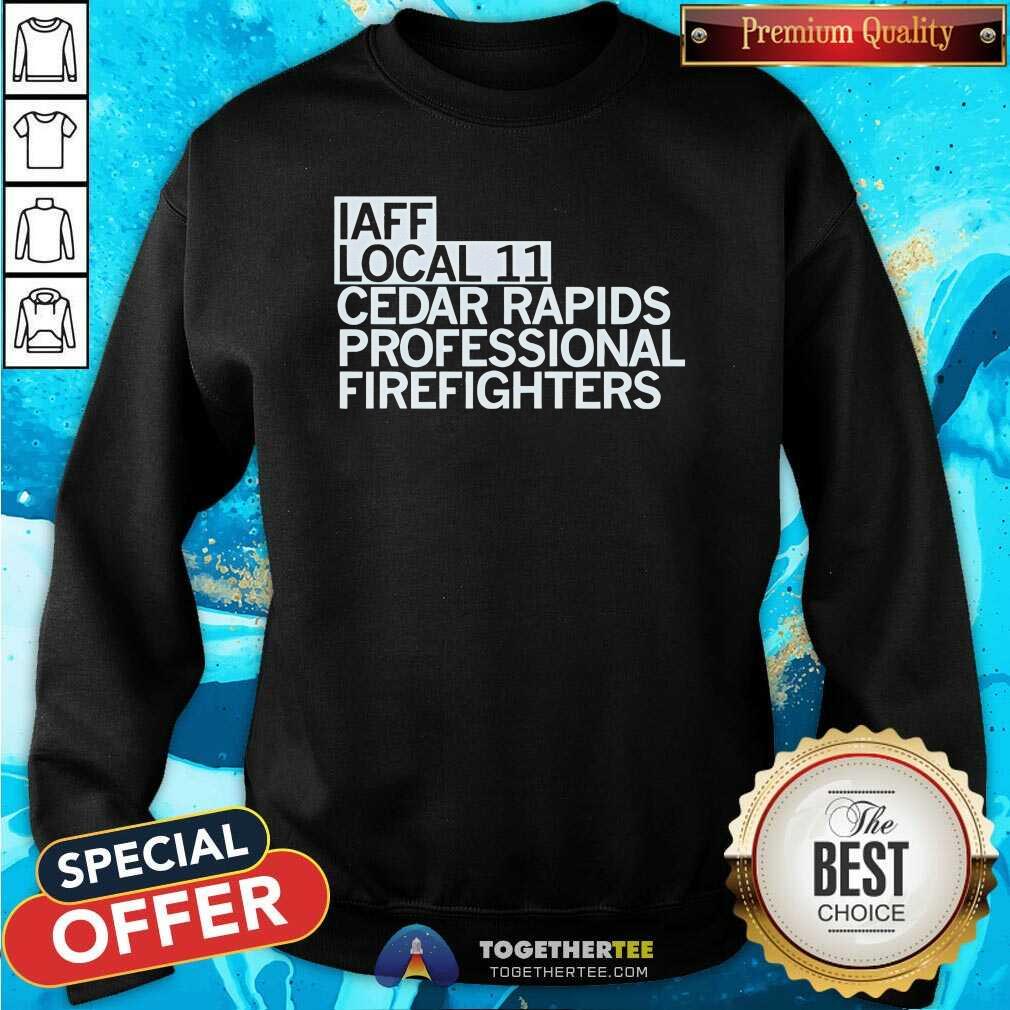 Hot Iaff Local 11 Cedar Rapids Professional Firefighters T-Shirt - Image 4