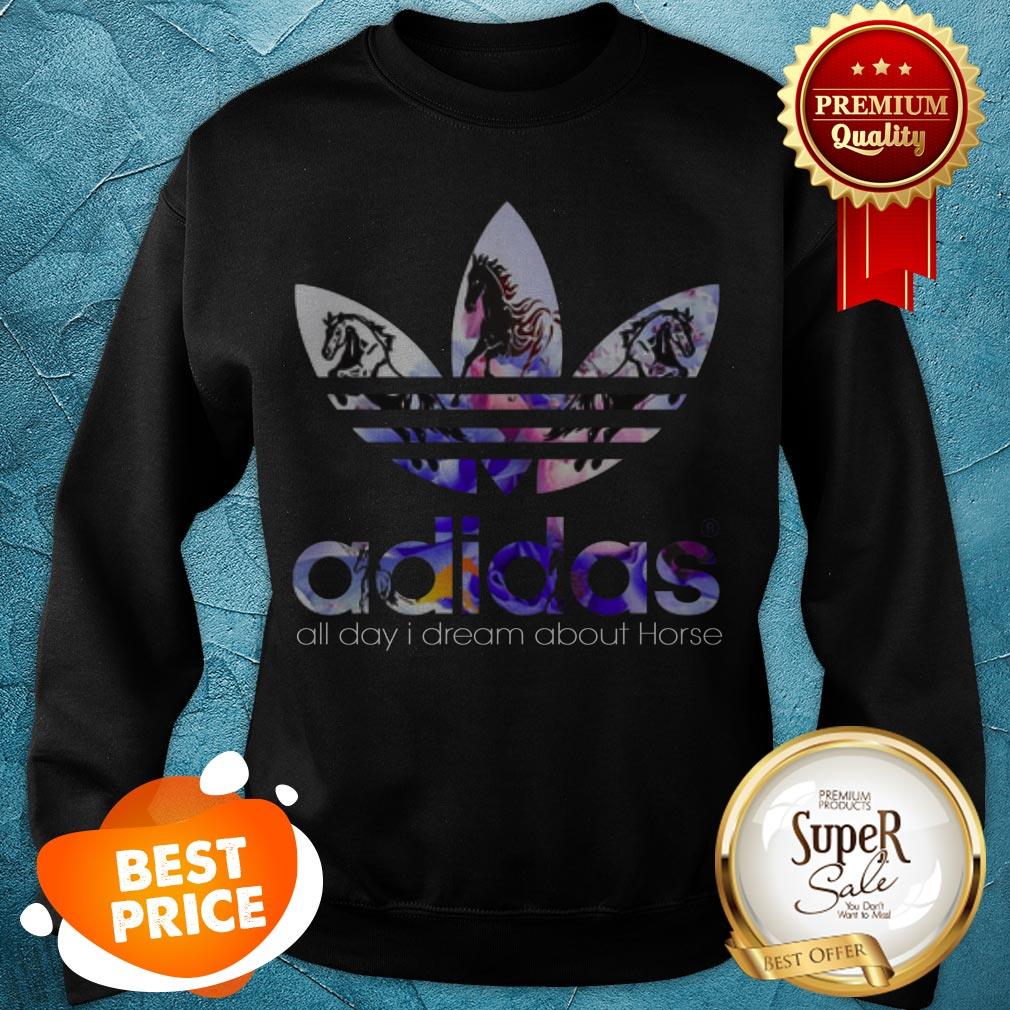 Official Logo Adidas All Day I Dream About Horse Shirt - Image 4