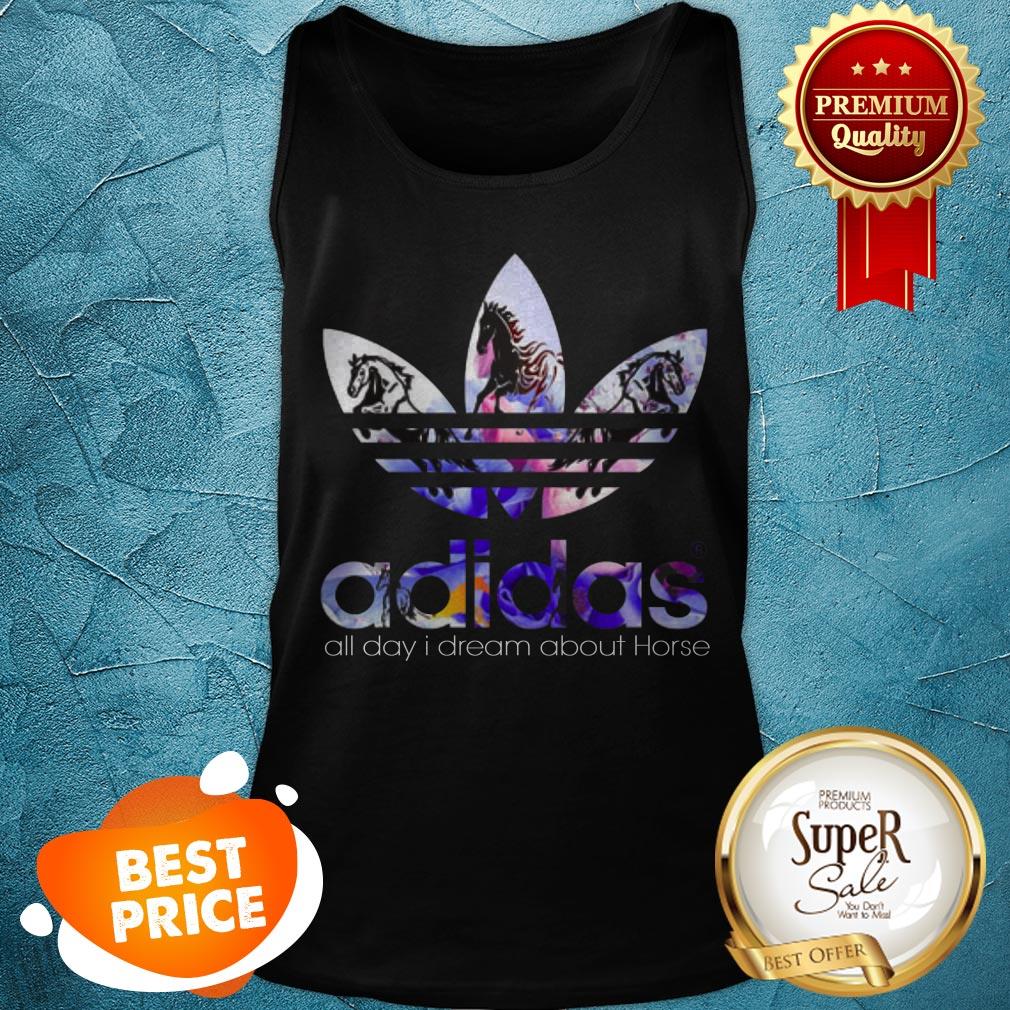 Official Logo Adidas All Day I Dream About Horse Shirt - Image 3