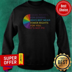 Alternative view of Funny Equal Rights Is Not A Pie LGBT Rainbow Tee Shirt