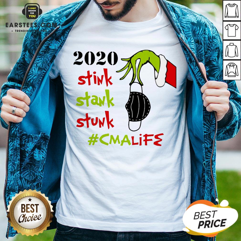 Pretty The Grinch Hand Holding Mask 2020 Stink Stank Stunk #Lpnlife Christmas Shirt