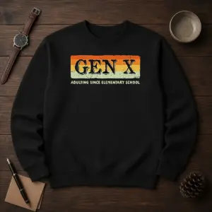 Alternative view of Funny Gen X Adulting Since Elementary School Shirt