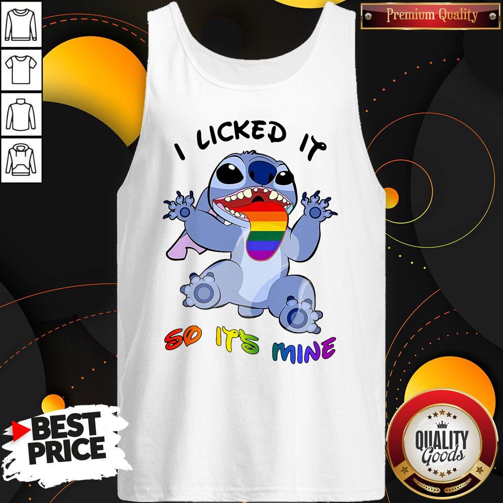 LGBT Stitch I Licked It So It'S Mine Shirt - Image 2