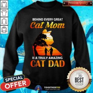 Alternative view of Behind Every Great Cat Mom Is An Amazing Cat Dad Shirt