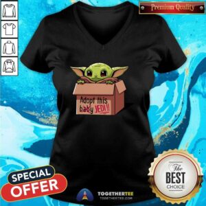 Alternative view of Nice Baby Yoda Adopt This Not Baby This Jedi Shirt