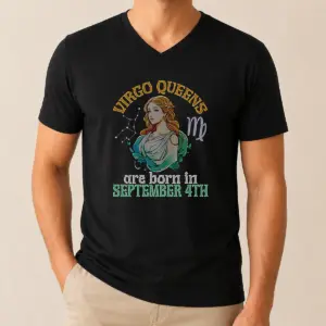 Alternative view of Official Virgo Queens Are Born In September 4th Shirt