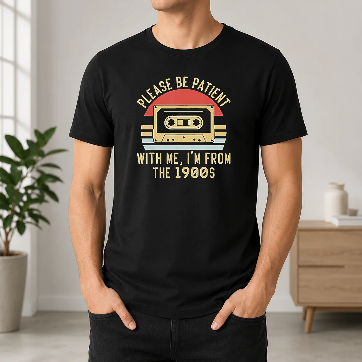 Original Vintage Cassette Tape Please Be Patient With Me Im From The 1900s Shirt
