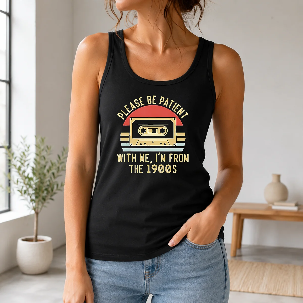 Original Vintage Cassette Tape Please Be Patient With Me Im From The 1900s Shirt - Image 3