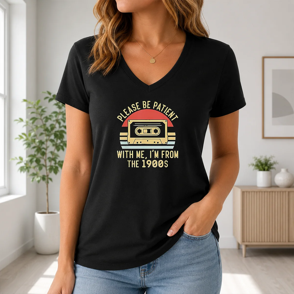Original Vintage Cassette Tape Please Be Patient With Me Im From The 1900s Shirt - Image 2