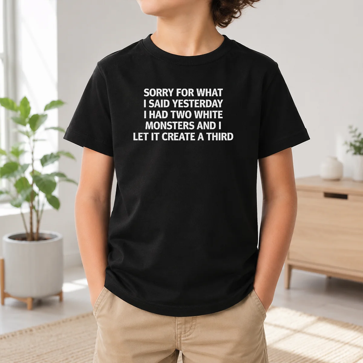 Pretty Sorry For What I Said Yesterday I Had Two White Monsters And I Let It Create A Third Shirt - Image 9