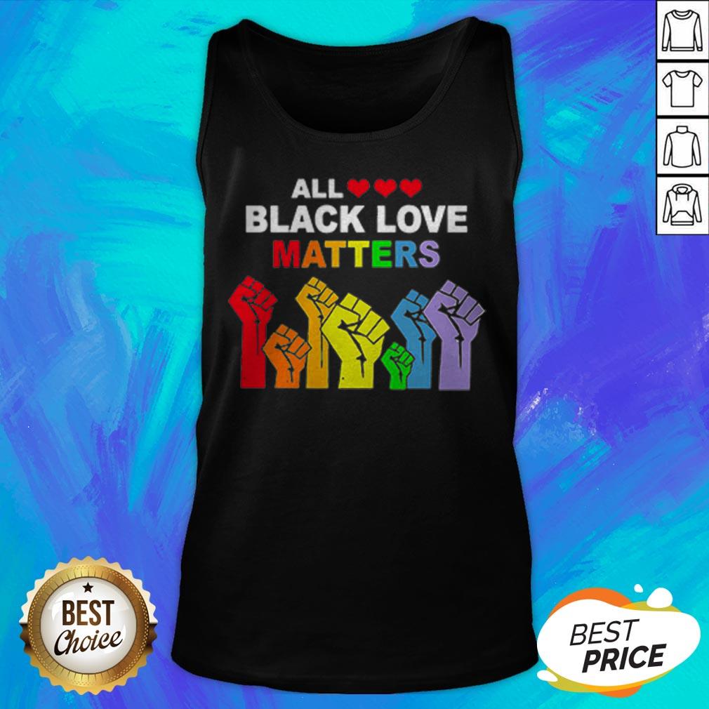 Pretty All Black Love Matters LGBT Hands Shirt - Image 4
