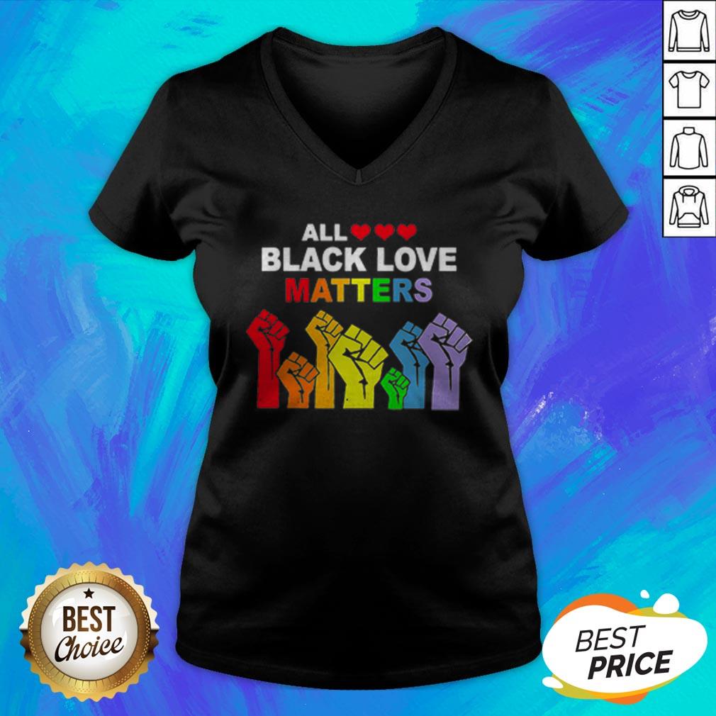 Pretty All Black Love Matters LGBT Hands Shirt - Image 3