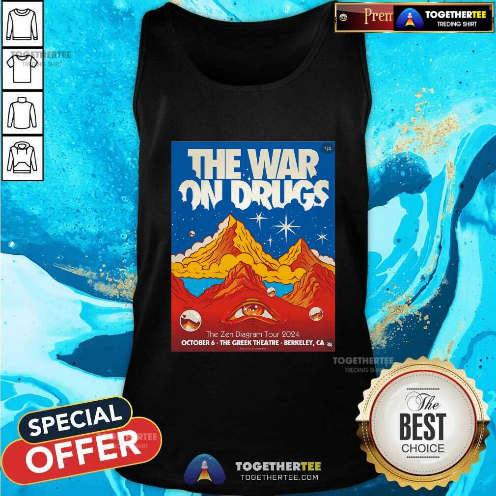 Funny The War On Drugs October 6 2024 The Greek Theatre Berkeley CA Tour T-Shirt - Image 3