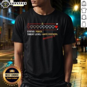Hot Status Poked Threat Level Withe Feathers Aieeeeeeee T-Shirt