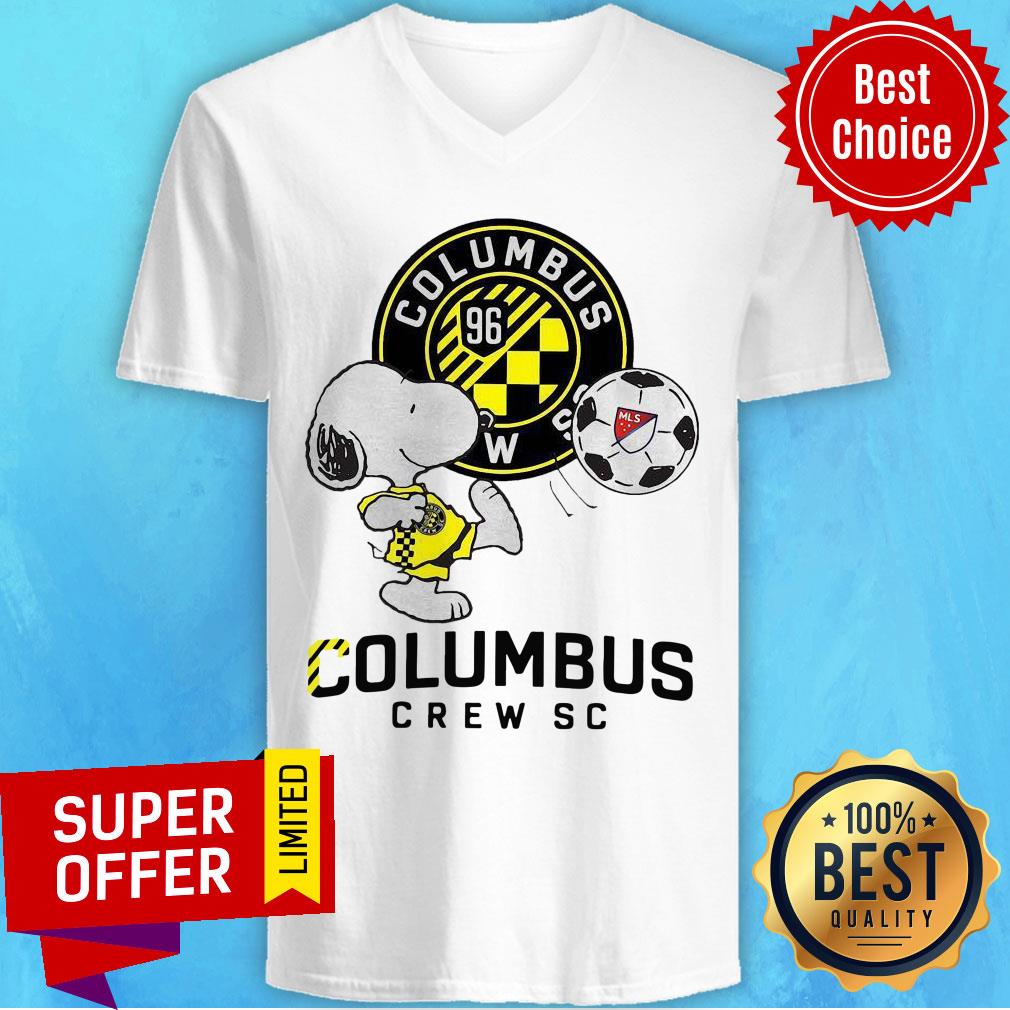 Awesome Snoopy Playing Soccer Columbus Crew Sc Shirt - Image 3