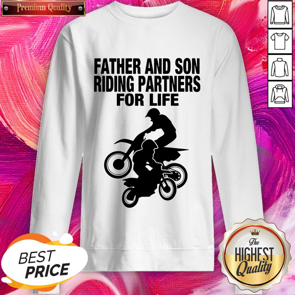 Cool Motocross Father And Son Riding Partners For Life Shirt - Image 4