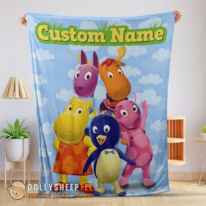 Pretty Cute Cartoon The Backyardigans With Friends Blanket Fleece Customized Blanket