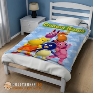 Alternative view of Pretty Cute Cartoon The Backyardigans With Friends Blanket Fleece Customized Blanket