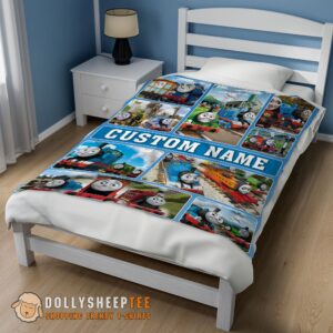 Alternative view of Premium Cute Cartoon Thomas And Friends Blanket Fleece Customized Blanket