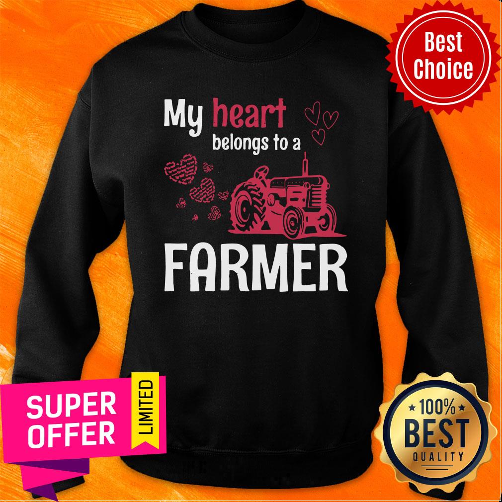 Nice My Heart Belongs To A Farmer Shirt - Image 5
