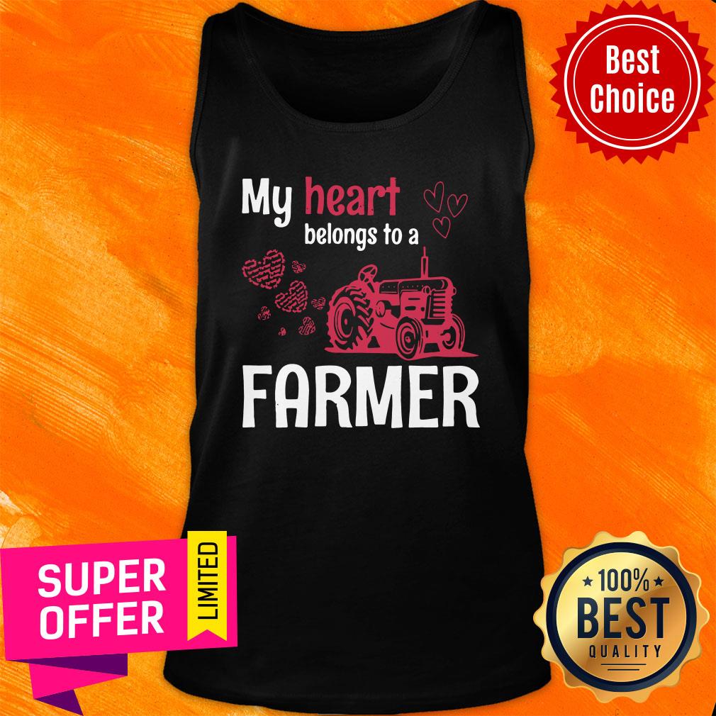 Nice My Heart Belongs To A Farmer Shirt - Image 4