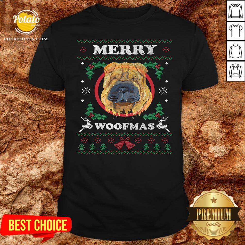 Official Shar Pei Dog Merry Woofmas Ugly Christmas Shirt