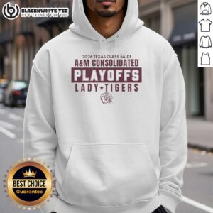 Alternative view of Top Texas Class 5A-D1 A&M Consolidated Playoffs Lady Tigers 2026 T-Shirt