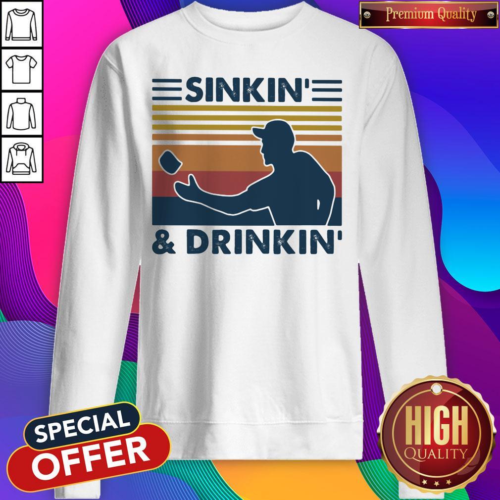 Top Sinkin' And Drinkin' Vintage Retro Shirt - Image 4