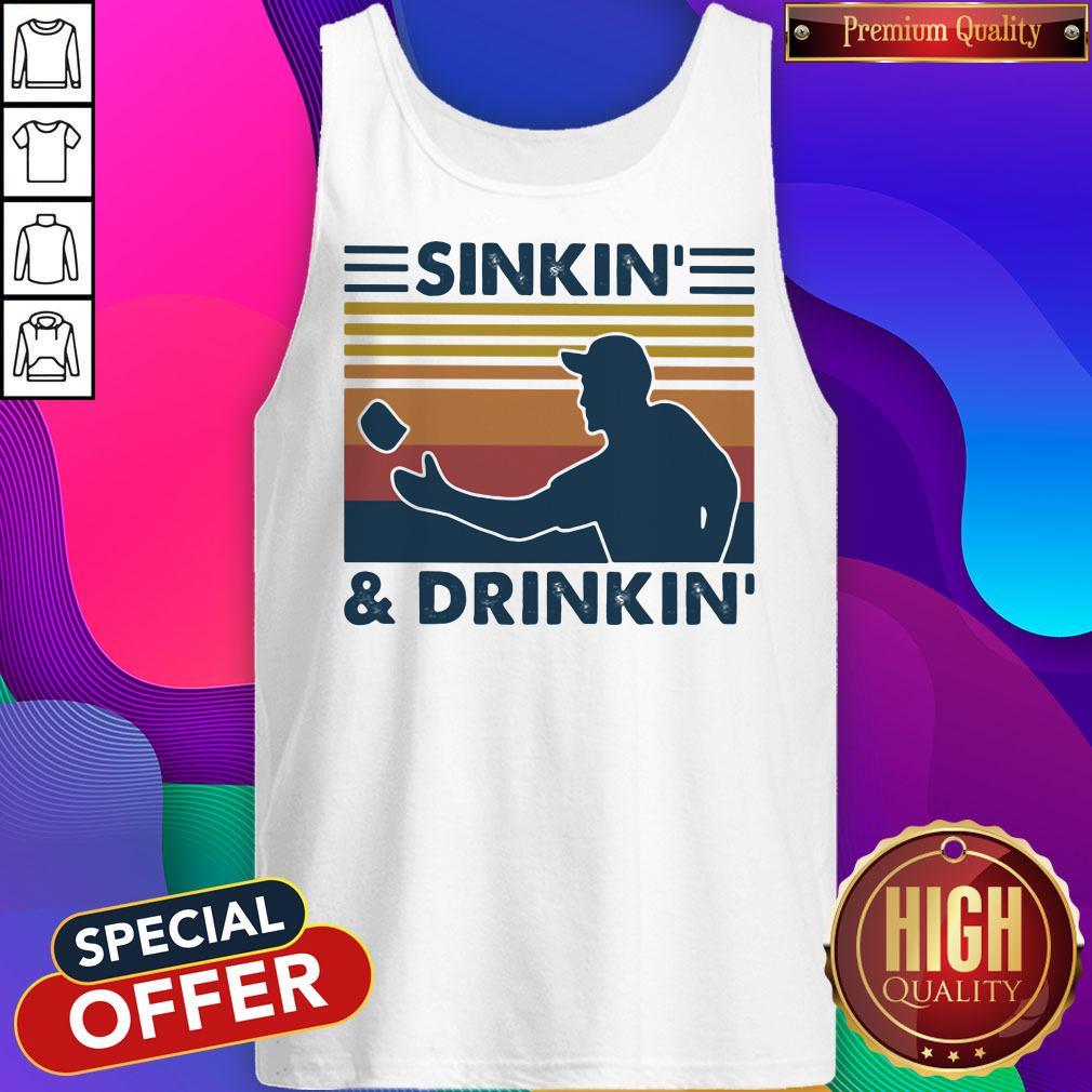 Top Sinkin' And Drinkin' Vintage Retro Shirt - Image 3