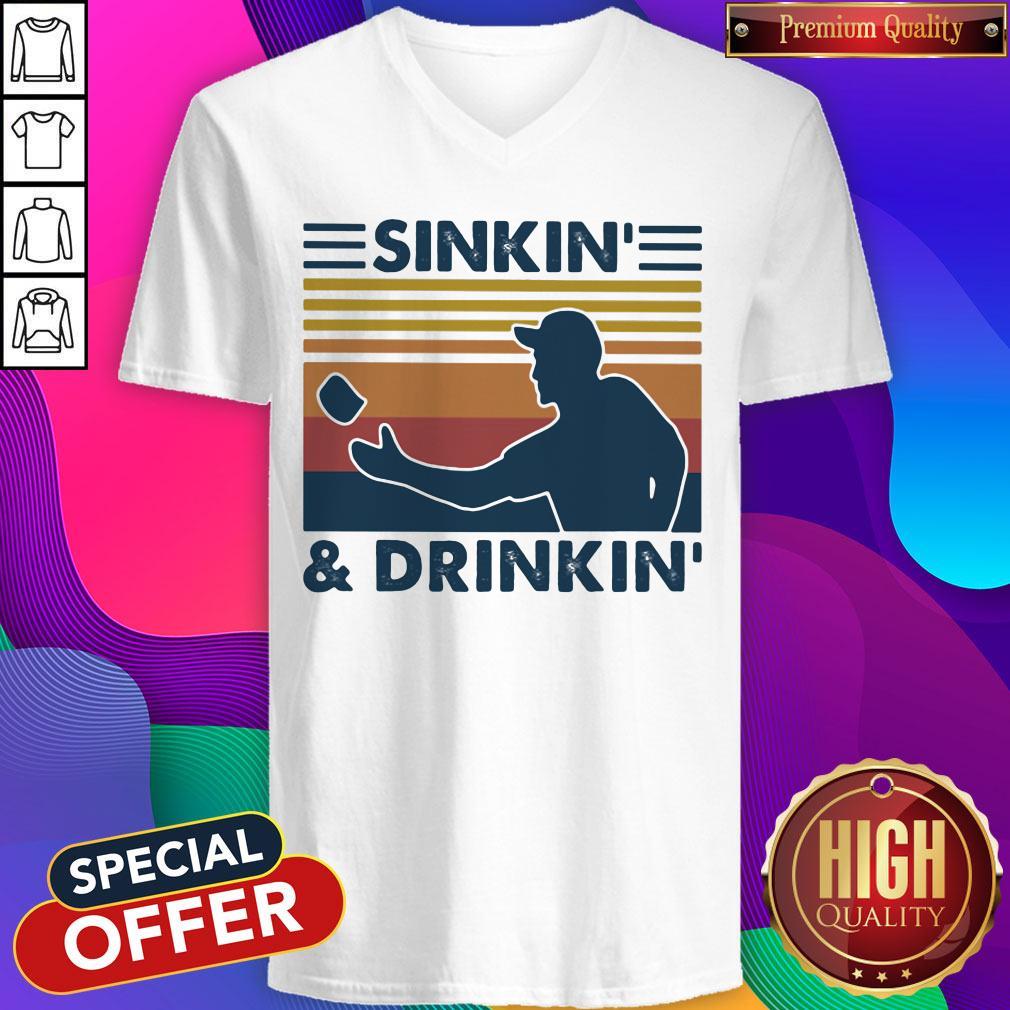 Top Sinkin' And Drinkin' Vintage Retro Shirt - Image 2