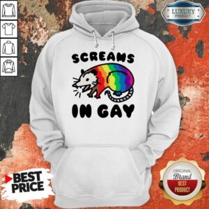Alternative view of Lgbt Opossum Screams In Gay Shirt