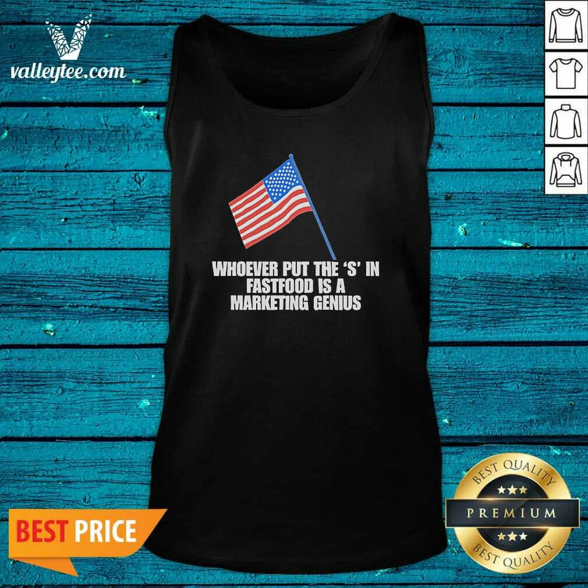 Hot Nice Whoever Put The S In Fastfood Is A Marketing Genius USA Shirt - Image 3