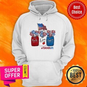 Alternative view of American Flag Tacher Life Teach Love Inspine Shirt