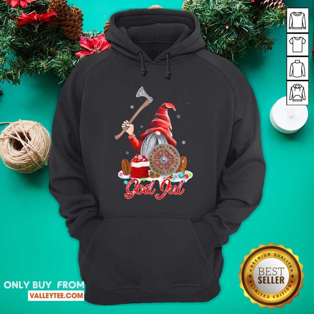 Wicked Gnome Viking Glaedelig Jul Christmas Shirt - Image 3