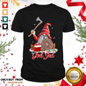 Wicked Gnome Viking Glaedelig Jul Christmas Shirt