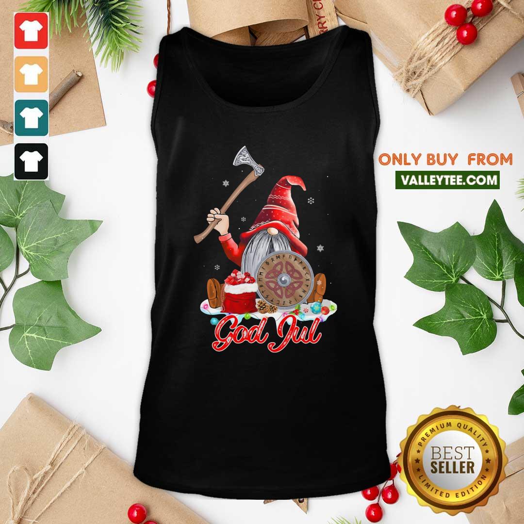 Wicked Gnome Viking Glaedelig Jul Christmas Shirt - Image 4