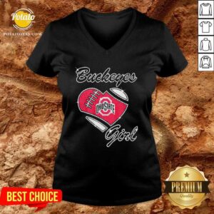 Alternative view of Good Diamond Heart Ohio State Buckeyes Girl Shirt