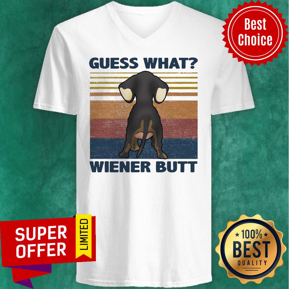 Official Dachshund Guess What Wiener Butt Vintage Shirt - Image 3