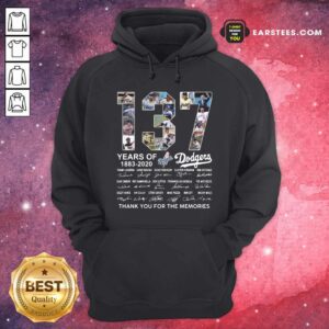 Alternative view of Official 137 Years Of Los Angeles Dodgers 1883 2020 Thank You For The Memories Signatures Shirt