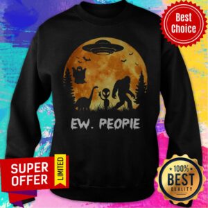 Alternative view of Funny Bigfoot And Alien And Lochnech Monster Ew People Halloween Shirt