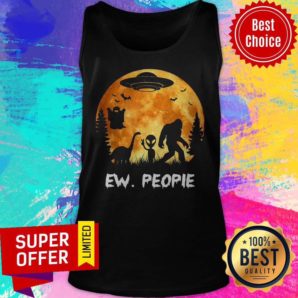 Funny Bigfoot And Alien And Lochnech Monster Ew People Halloween Shirt - Image 5